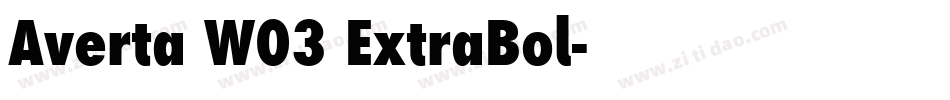 Averta W03 ExtraBol字体转换